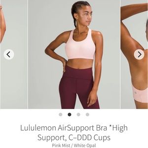 Lululemon AirSupport Bra [Pink Mist] SZ 34C